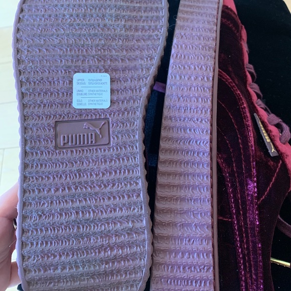 PUMA BY RIHANNA Limited Edition Burgundy Creepers - Picture 5 of 8